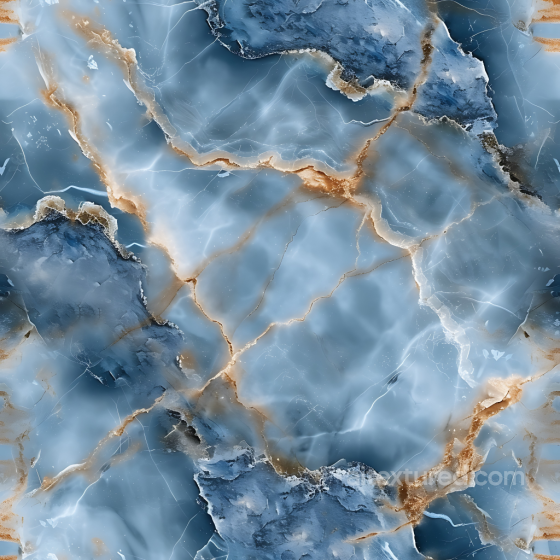 Seamless Blue de Savoie Natural Marble PBR Texture with Blue Tones and Amber Veins Marble texture preview