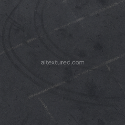 Seamless 3d texture pbr 8k asphalt smooth dark asphalt with tire marks and oil stains