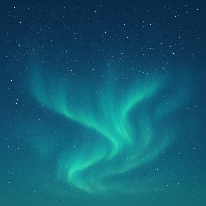 Of Aurora Borealis With Vibrant Sky Colors And Starry Night Ba… seamless PBR texture preview