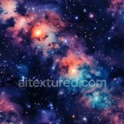 seamless Seamless 3D PBR Space Texture Featuring Colorful Nebula and Starfield Galaxy Clouds texture 8k free download PBR
