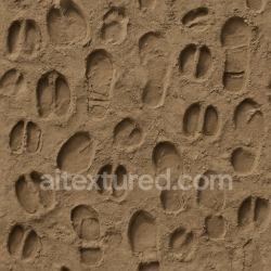 seamless Seamless 8k PBR 3d Texture of Deep Hoof Prints on Compact Soil texture 8k free download PBR