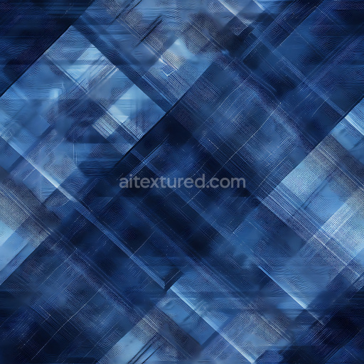 Seamless 3D PBR Textured Blue Brushed Metal Plaid Panels Texture