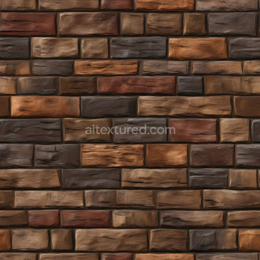 Seamless 3D PBR Brick Wall Texture Featuring Natural Cracks and Earthy Tones