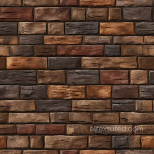 Brick Wall Texture Featuring Natural Cracks and Earthy Tones seamless Brick PBR texture