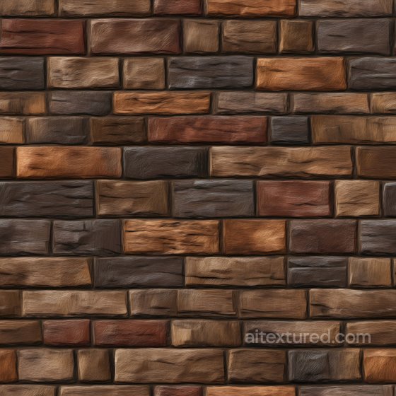 Brick Wall Texture Featuring Natural Cracks and Earthy Tones Brick texture preview
