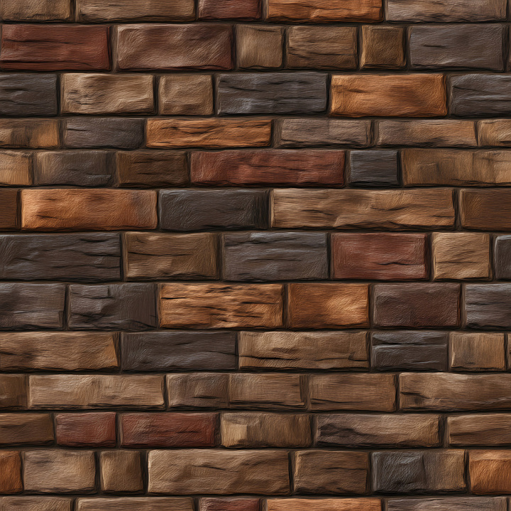 Brick Wall Featuring Natural Cracks and Earthy Tones seamless PBR texture preview