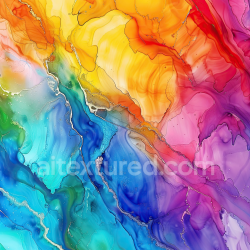 seamless Seamless 3D Alcohol Ink PBR Texture with Vibrant Rainbow Fluid Waves and Marbling texture 8k free download PBR