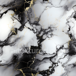 seamless Seamless 3D Black and White Marble PBR Texture Featuring Fluid Veins and Gold Accents texture 8k free download PBR