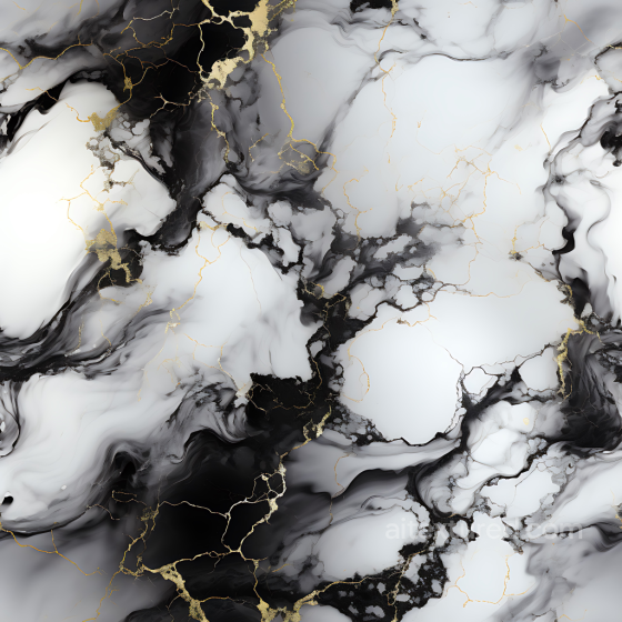 Black and White Marble PBR Texture Featuring Fluid Veins and Gold Accents Marble texture preview