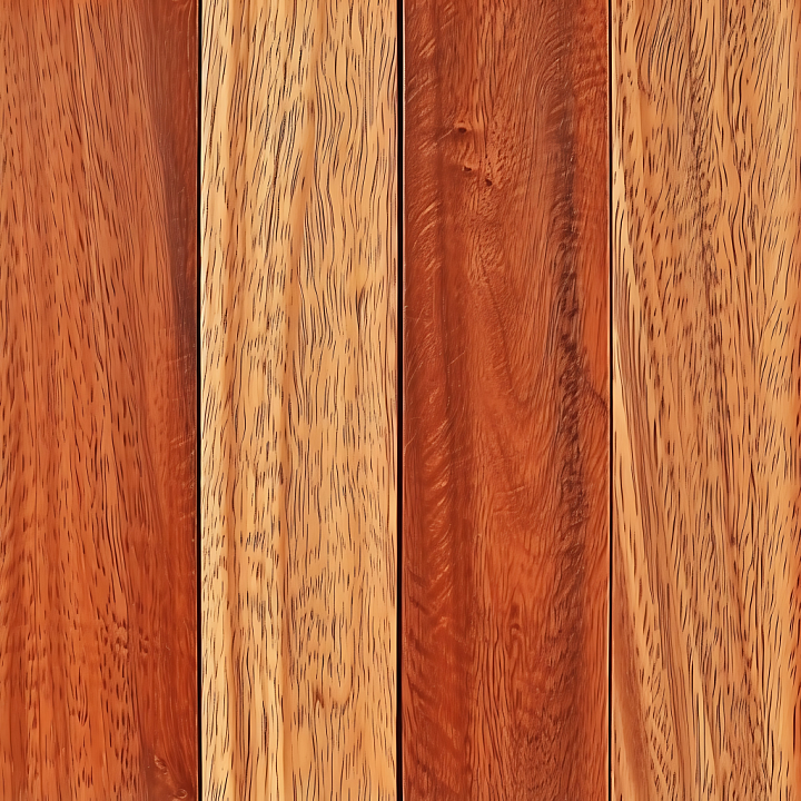 Natural Satin Wood Planks with Fine Grain and Warm Tones seamless PBR texture preview