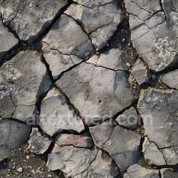 seamless Seamless 3D Cracked Stone Ground PBR Texture with Weathered Grey Rock Fragments texture 8k free download PBR
