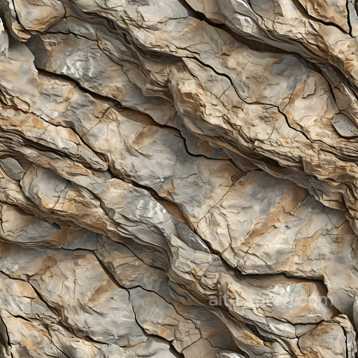 Layered Sedimentary Rock Wall Texture with Natural Cracks and Erosion seamless Stone PBR texture