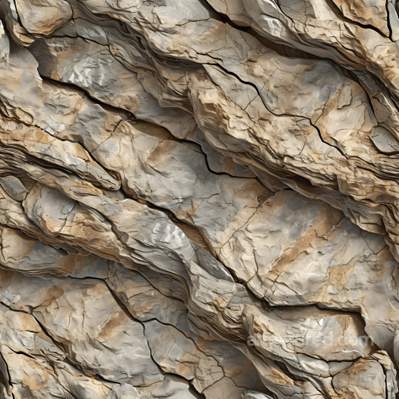 Layered Sedimentary Rock Wall Texture with Natural Cracks and Erosion Stone texture preview