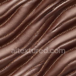 seamless Seamless 3D PBR Brown Leather Texture with Fine Grain and Detailed Stitching texture 8k free download PBR