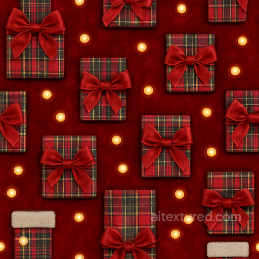 Red Velvet Holiday Fabric Pattern seamless Merry christmas PBR texture
