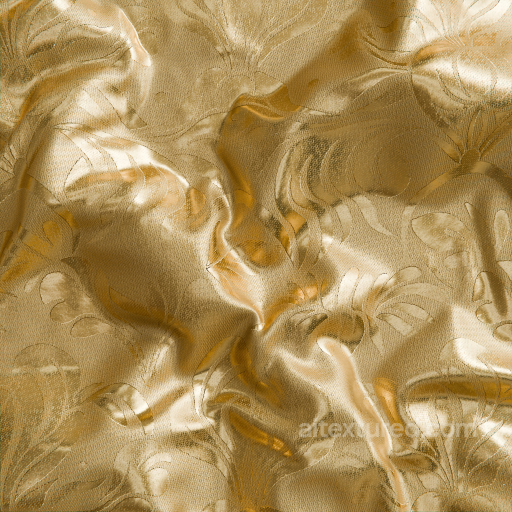Seamless Gold Floral Satin Fabric PBR Texture for 3D seamless Fabric PBR texture