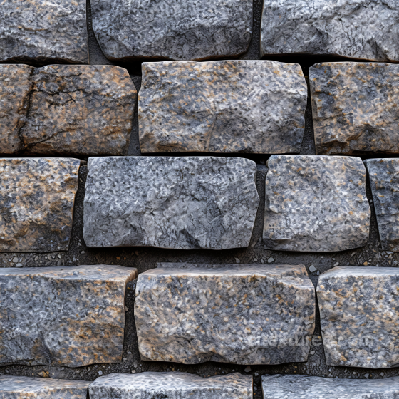 Weathered Stone Wall Blocks Seamless Texture with Rough Surface and Natural Color Patina Stone texture preview