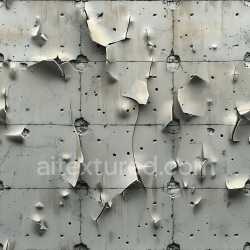 seamless Seamless 3D PBR Texture of Cracked Concrete with Peeling Paint and Holes in Gray Tones texture 8k free download PBR