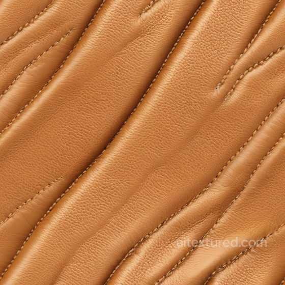 Light Brown Pebbled Leather Texture with Quilted Stitched Panels Leather texture preview