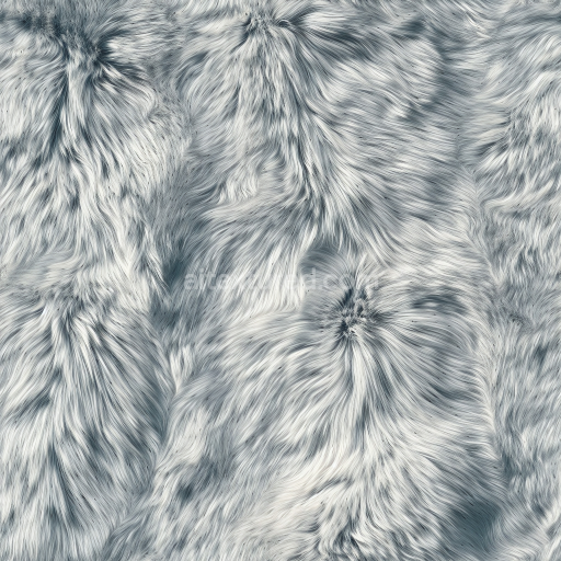 Seamless 3D PBR Texture of Realistic White and Grey Furry Leather