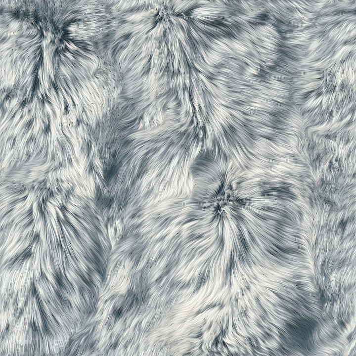 Realistic White and gray Furry Leather seamless PBR texture preview