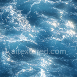 seamless Seamless 3D Realistic Ocean Surface Water PBR Texture with Sunlit Waves and Foam texture 8k free download PBR