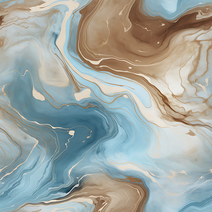Brown and Blue Marble Veins with Polished Glossy Finish seamless PBR texture preview