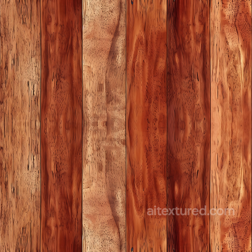 Exotic Mahogany Wood Planks Seamless Texture with Rich Grain and Warm Tones seamless Wood PBR texture