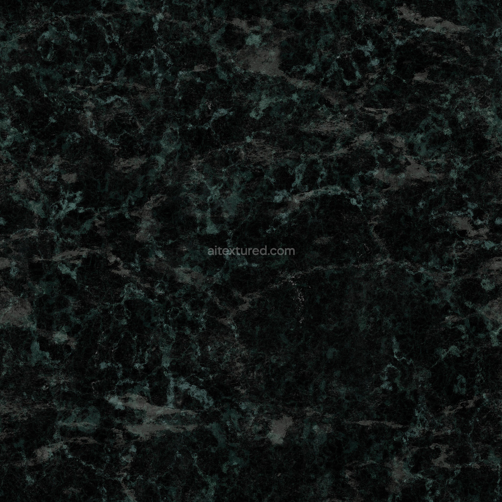 Seamless dark marble PBR texture with intricate patterns