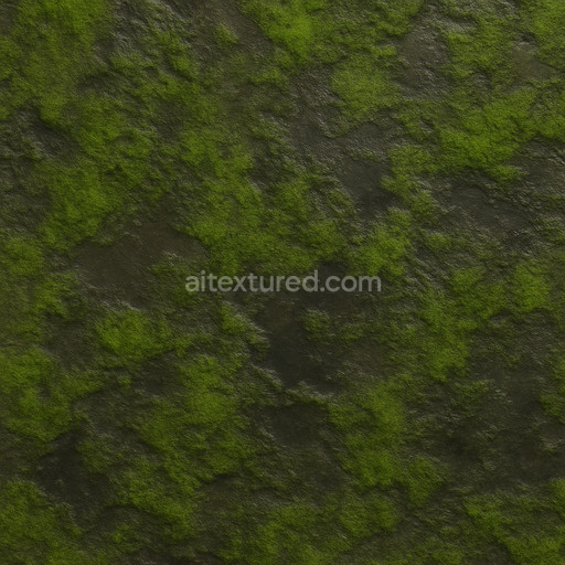 Weathered Wet Moss Texture Seamless 1024X1024