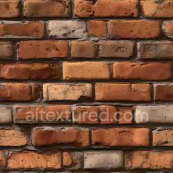 seamless Seamless 3D PBR Cracked & Pitted Brick Wall Texture in Warm Tones texture 8k free download PBR