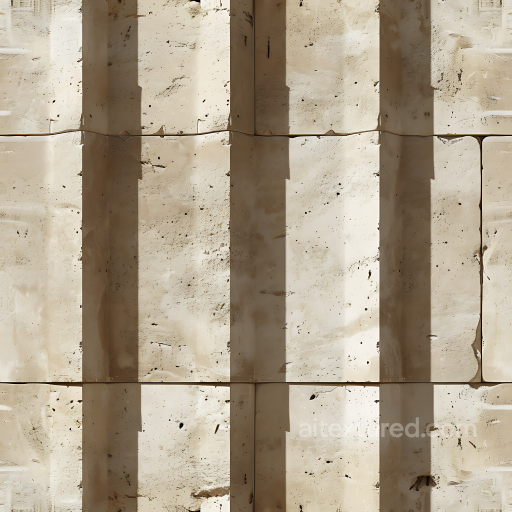 Beige Stone Wall PBR Texture Featuring Vertical Shadowed Panels seamless Stone PBR texture