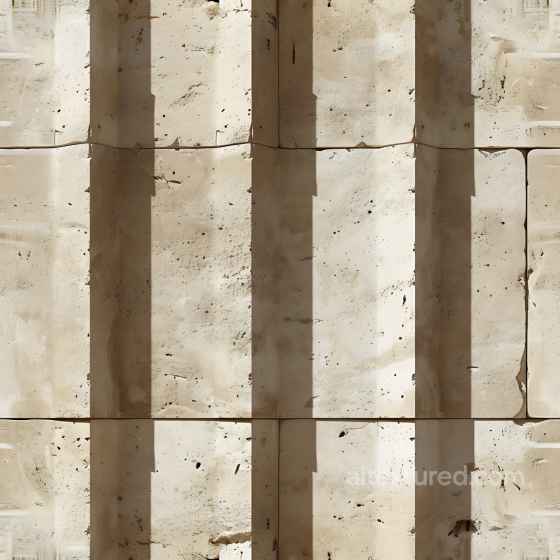 Beige Stone Wall PBR Texture Featuring Vertical Shadowed Panels Stone texture preview