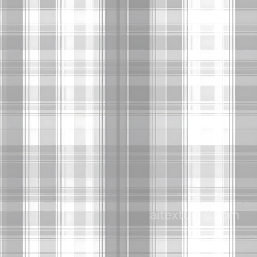 Seamless 3D PBR Plaid Fabric Texture with Gray and White Stripes texture preview