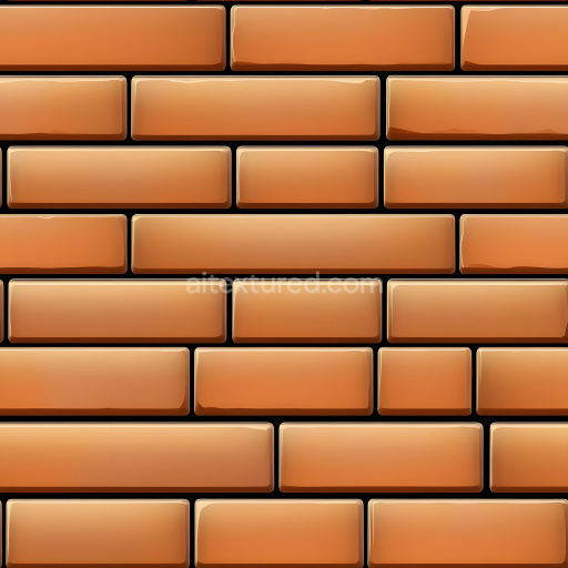 Seamless 3D PBR Cracked Brick Wall Texture with Glossy Surface and Deep Gaps