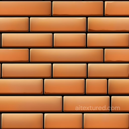 Cracked Brick Wall Texture with Glossy Surface and Deep Gaps seamless Brick PBR texture