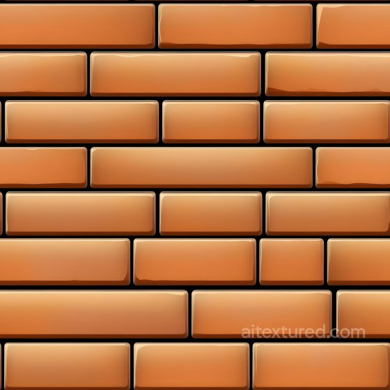 Cracked Brick Wall Texture with Glossy Surface and Deep Gaps Brick texture preview