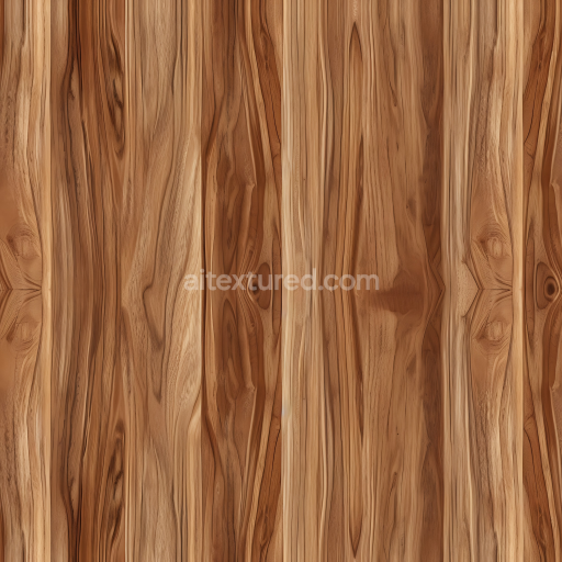 Seamless 3D Exotic Wood Planks PBR Texture with Distinct Knots and Grain