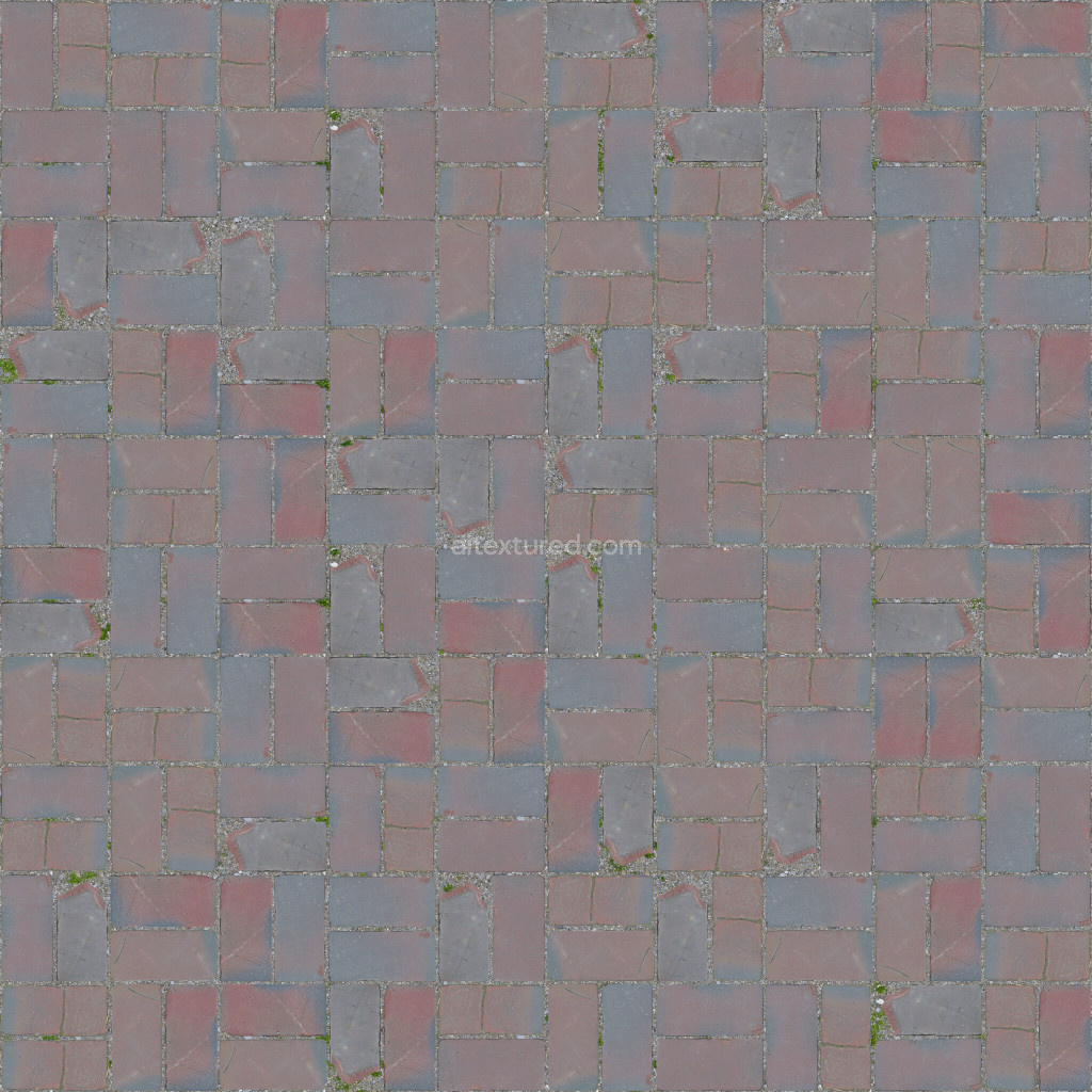 Seamless paving stones PBR texture for 3D rendering