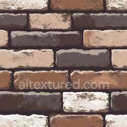 seamless Seamless 3D Cracked Brick Wall PBR Texture with Chipped and Worn Edges texture 8k free download PBR
