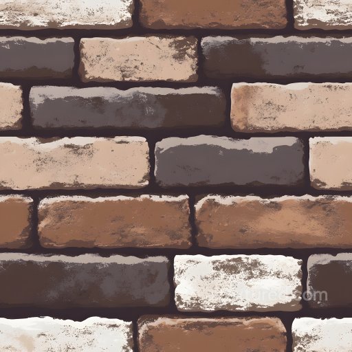 Cracked Brick Wall PBR Texture with Chipped and Worn Edges seamless Brick PBR texture