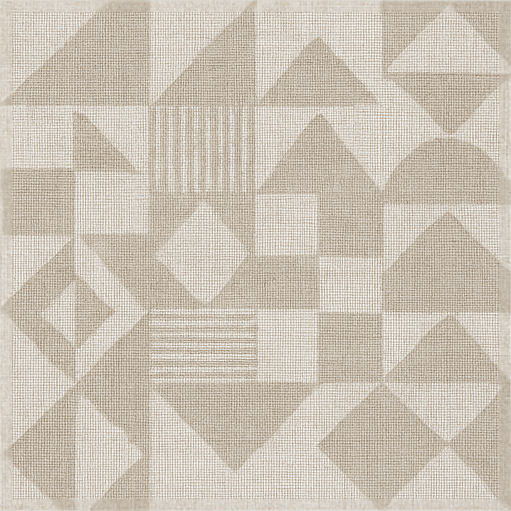 Scandinavian Geometric Tile Wallpaper With Textured Woven Fabric And Ma… seamless PBR texture preview