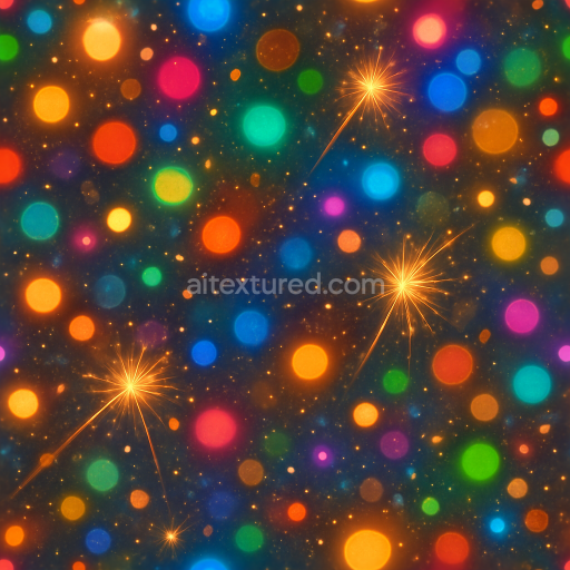 Seamless 3d texture pbr 8k glowing neon holiday lights sparkle dust festive glow