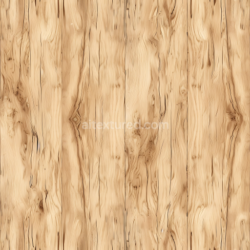 Seamless 3D PBR Texture of Light Pine Wood Planks with Natural Knots and Grain
