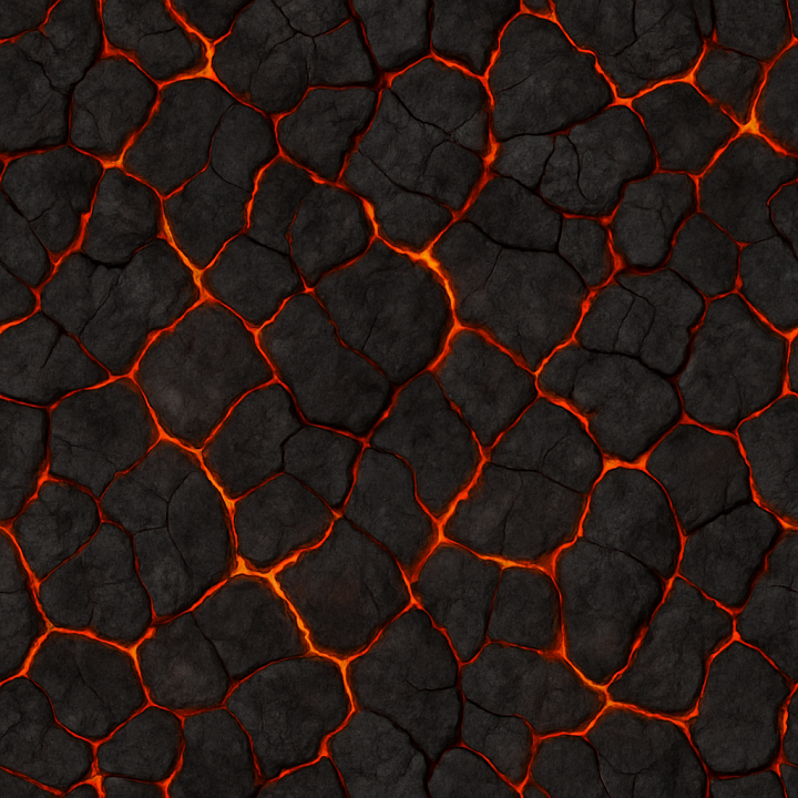Scorched Surface With Fire Cracked Earth Detail seamless PBR texture preview