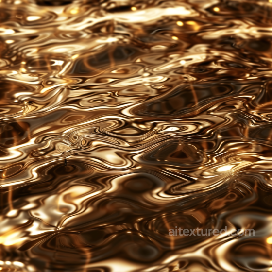 Liquid Gold Water Texture with Smooth Glossy Ripples Water texture preview