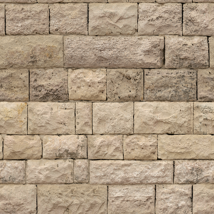 Uneven Large Sandstone - Large Sandstone Wall Blocks Old Rough Brick seamless PBR texture preview