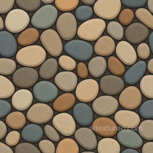 Stylized Pebble Seamless Texture seamless Rock PBR texture