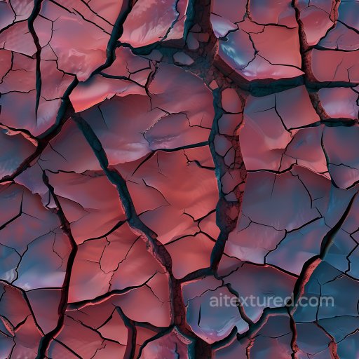Cracked Dry Earth PBR Texture with Deep Fractures and Color Gradient seamless Cracked & Holes PBR texture