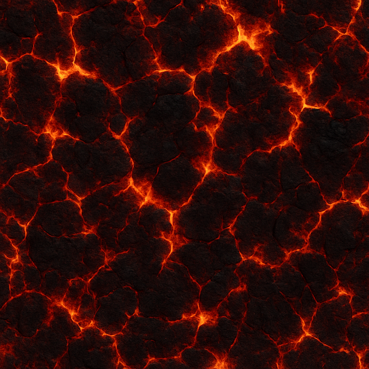 Burning Fire Ground seamless PBR texture preview